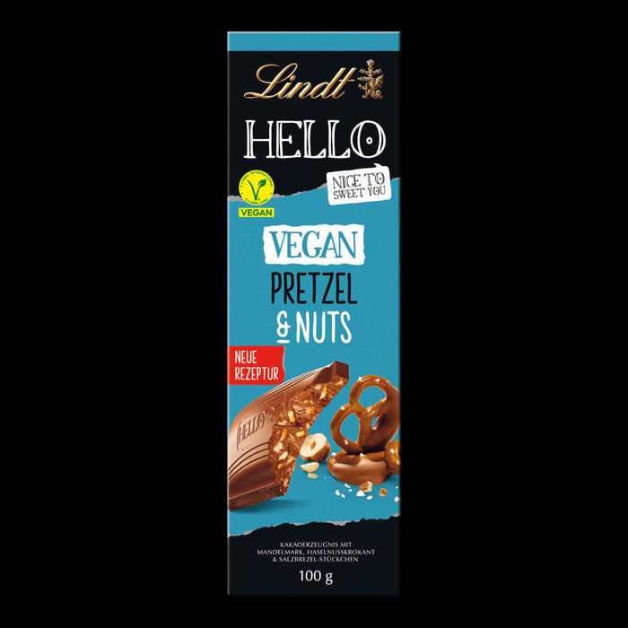 Lindt Hello Vegan Pretzel & Nuts Tafel 100g