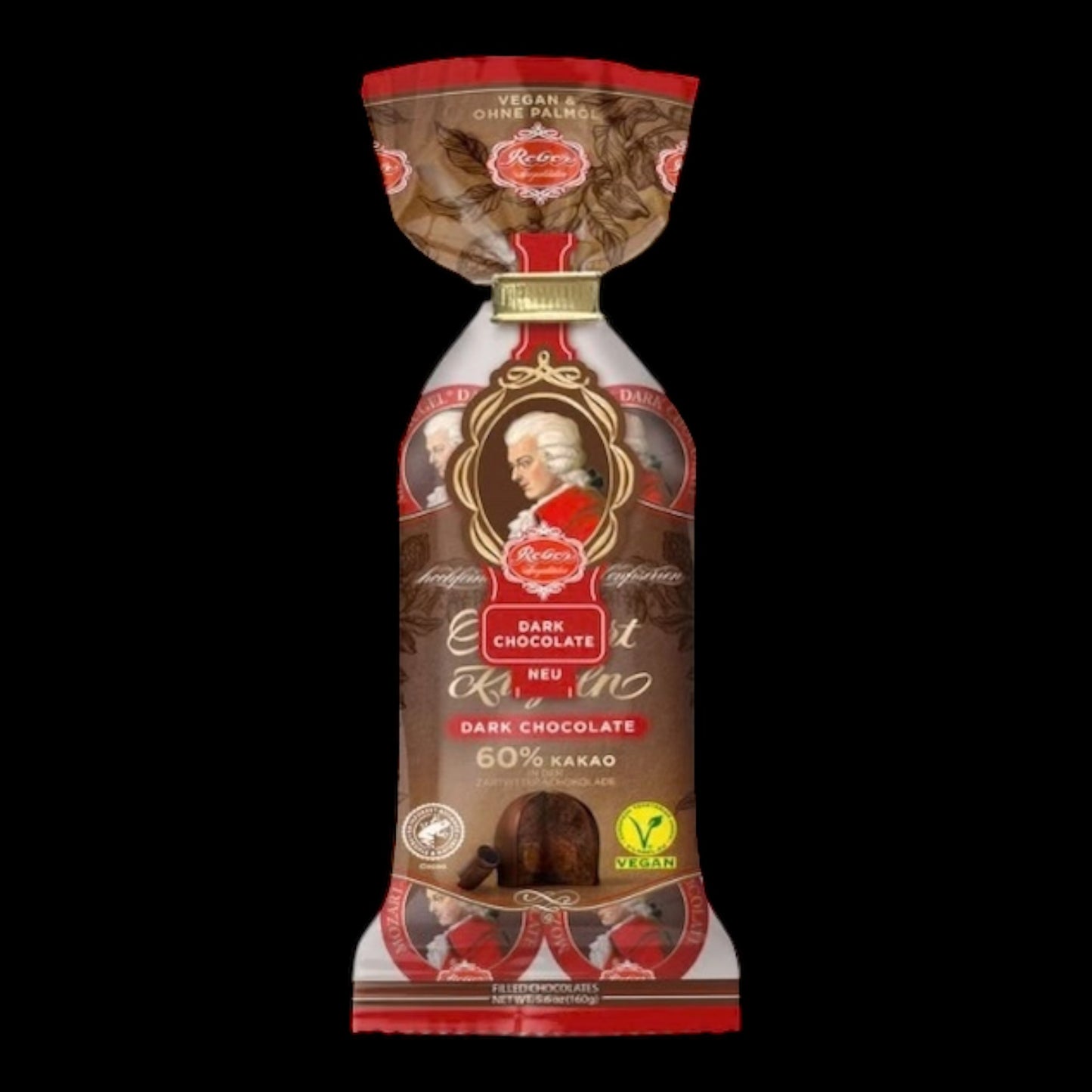 Reber Mozart Kugeln Dark Chocolate Vegan 8er