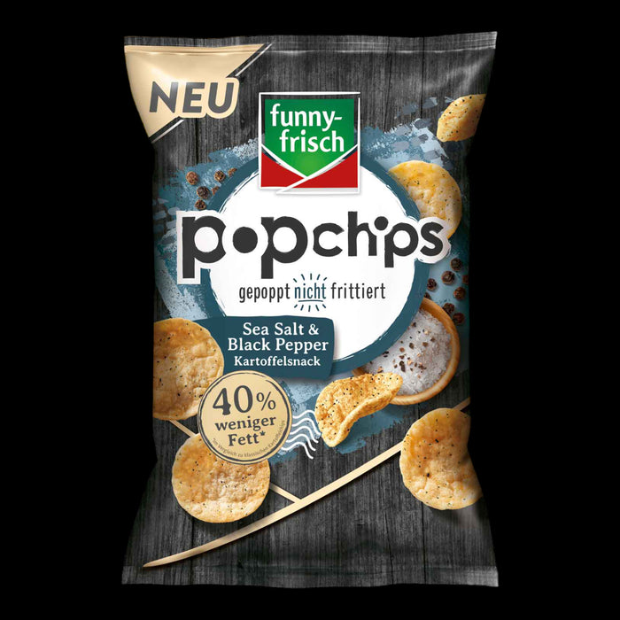 funny-frisch Popchips Sea Salt & Black Pepper 80g