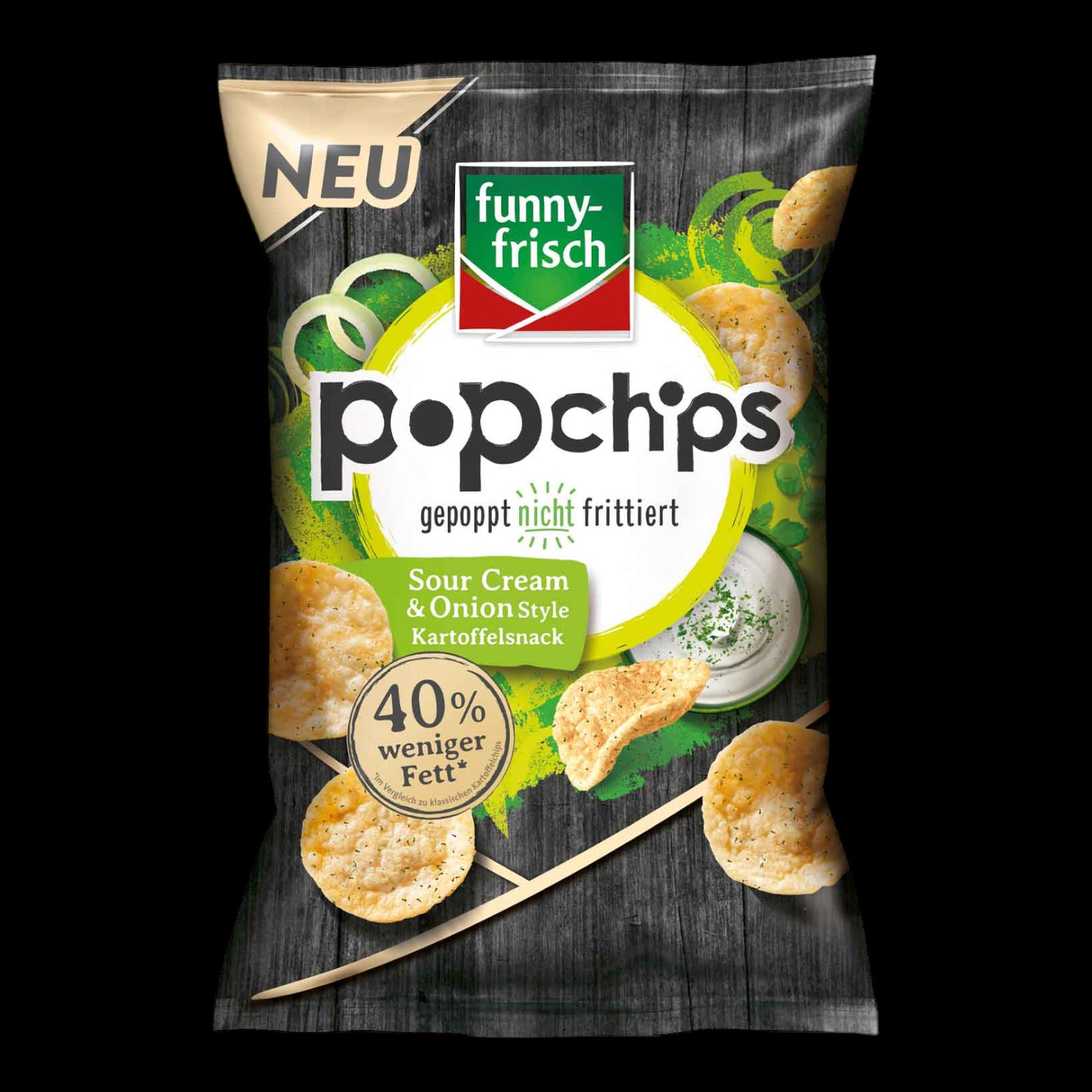 funny-frisch Popchips Sour Cream & Onion Style 80g