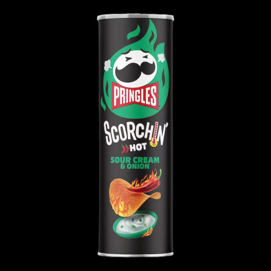 Pringles Scorchin Sour Cream & Onion 158g