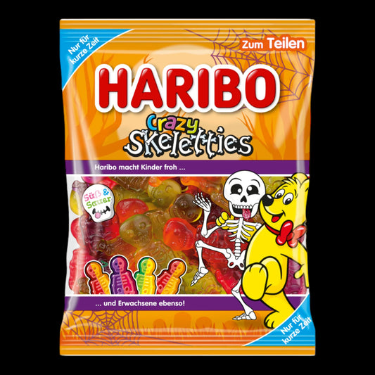 Haribo Crazy Skeletties Süß und Sauer Fruchtgummi 160g