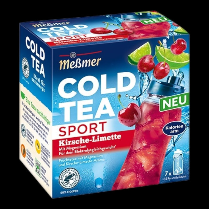 Meßmer Cold Tea Sport Kirsche-Limette mit Magnesium 14er