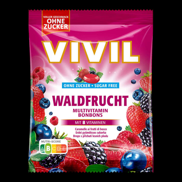Vivil Multivitamin Bonbons Waldfrucht ohne Zucker 88g