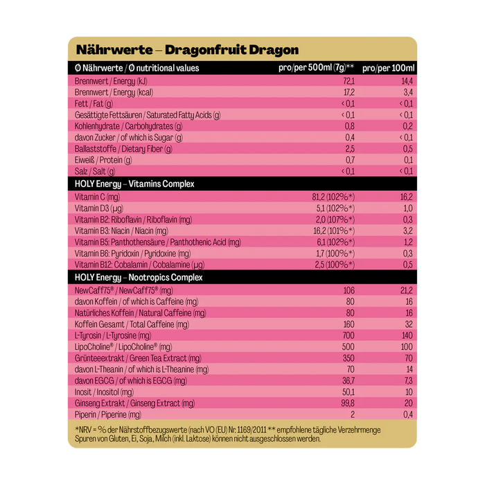 Holy Energy Dragon Fruit Dragon Drachenfrucht 1x0.5l