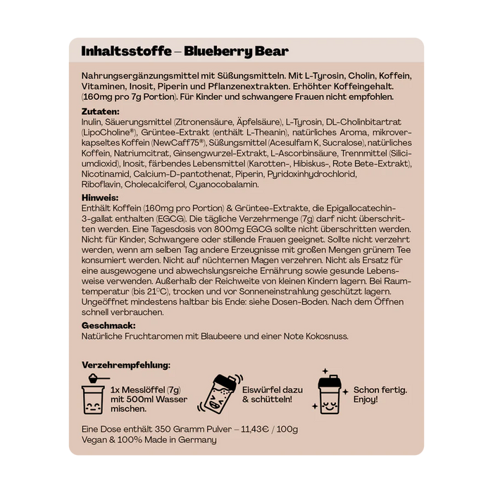 Holy Energy Blueberry Bear Blaubeere Kokos 1x0.5l