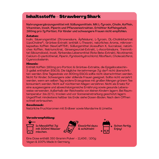 Holy Energy Strawberry Shark Erdbeere Mandarine 1x0.5l