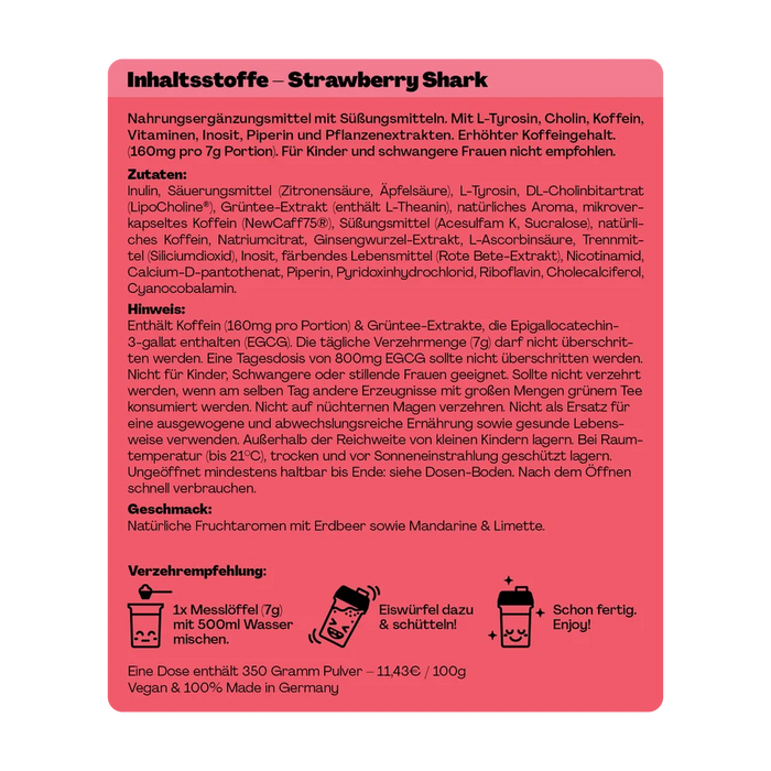 Holy Energy Strawberry Shark Erdbeere Mandarine 1x0.5l