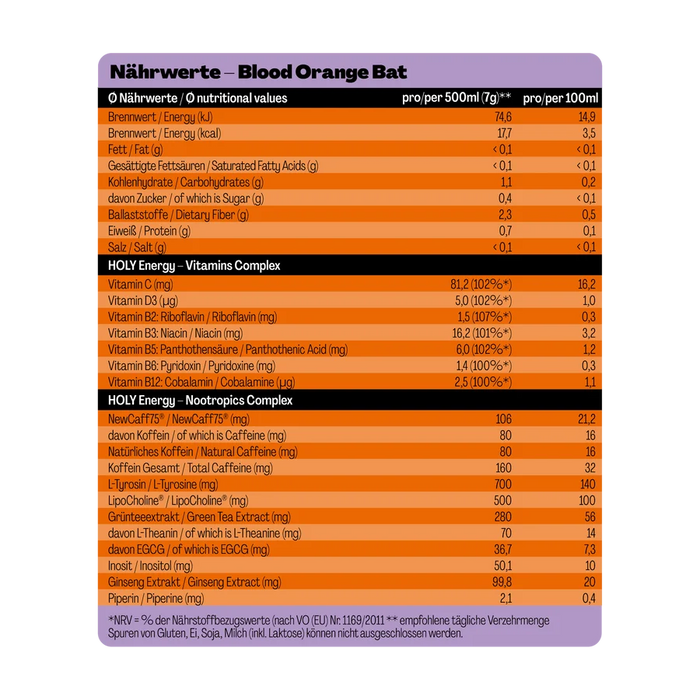 Holy Energy Blood Orange Bat 1x0.5l