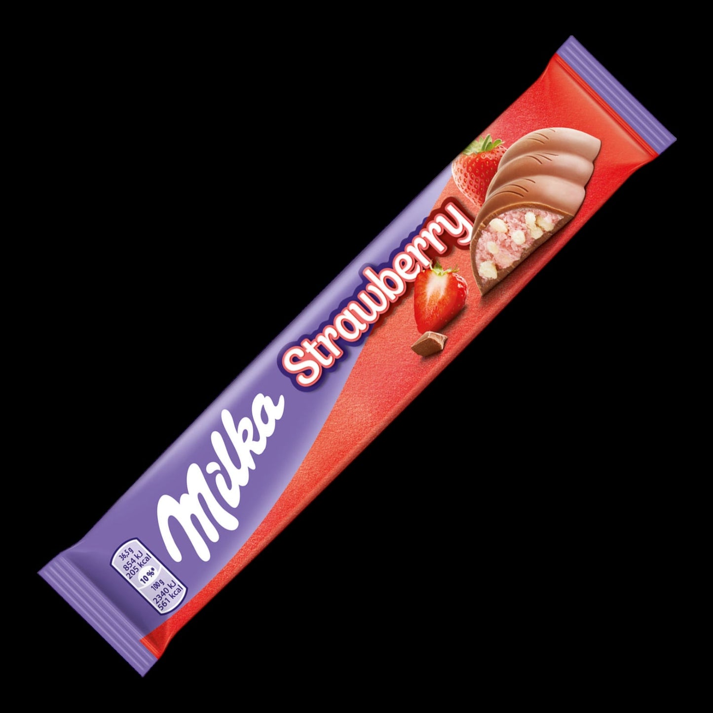 Milka Strawberry Riegel 36,5g MHD: 05.03.24 Wärme abbekommen