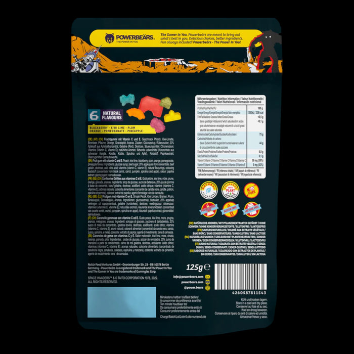 Powerbeärs Space Invaders Gamer gummies 125g