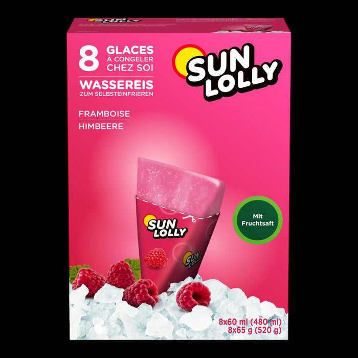 Sun Lolly Wassereis Himbeere 8er