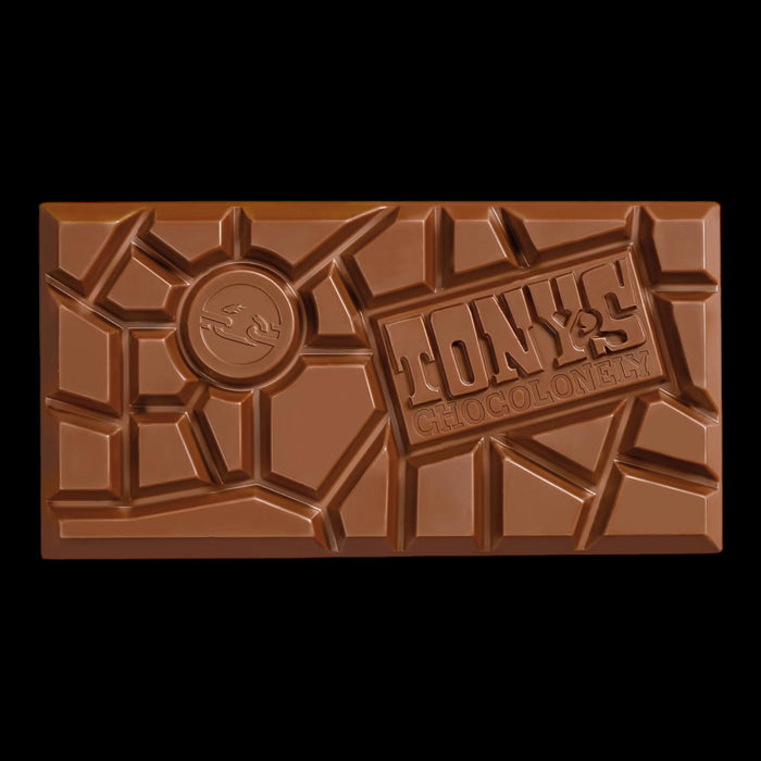 Tony's Chocolonely Vollmilchschokolade Karamell Mandel Brezel Honig-Mandel-Nougat Meersalz 180g