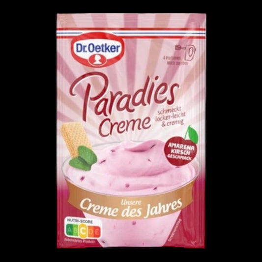 Dr. Oetker Paradies Creme des Jahres Amarena-Kirsch Geschmack 64g