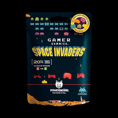 Powerbeärs Space Invaders Gamer gummies 125g