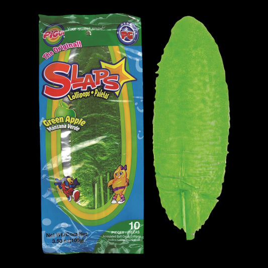 Slaps Lollipops Green Apple 10 Stück