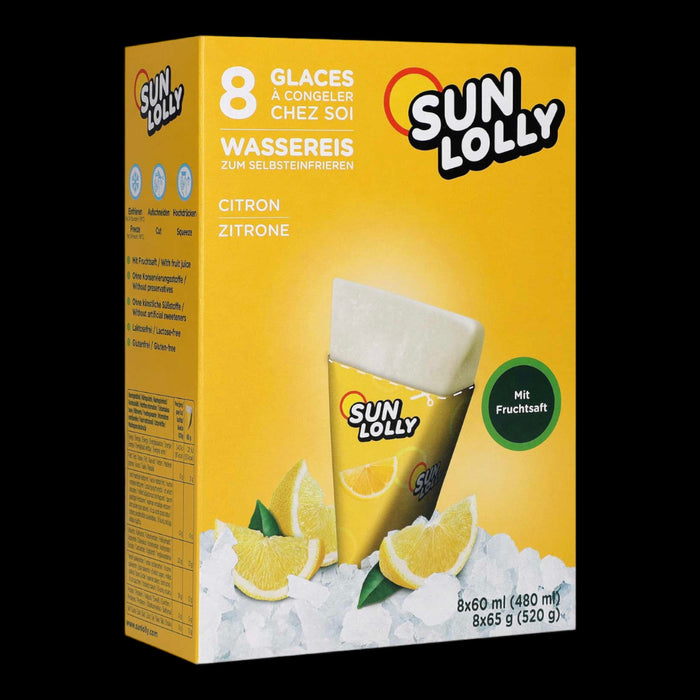 Sun Lolly Wassereis Zitrone 8er