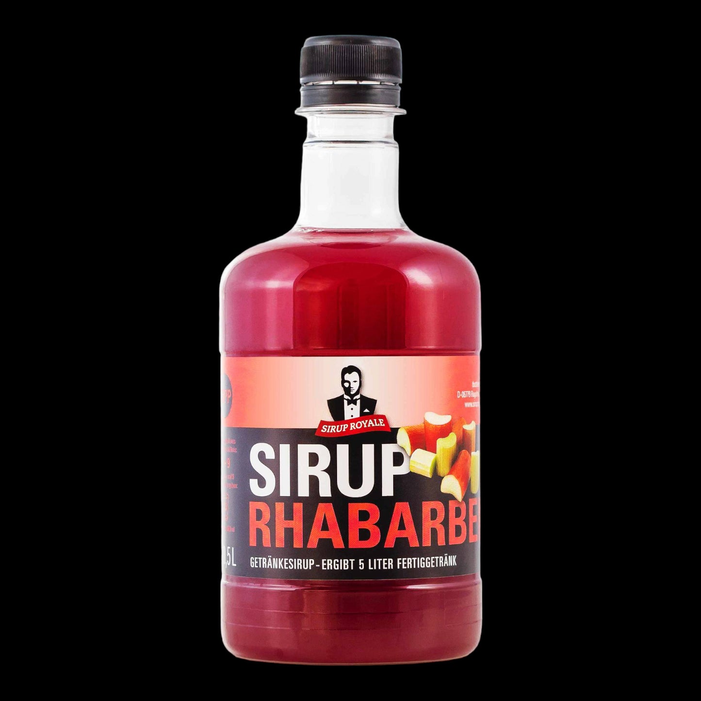 Sirup Royale mit Rhabarber-Geschmack 0,5l