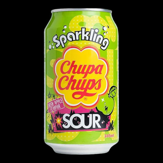 Chupa Chups Sparkling Sour Green Apple 345ml