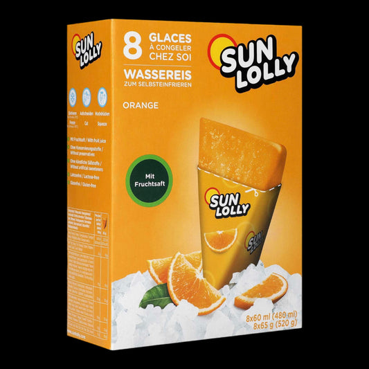 Sun Lolly Wassereis Orange 8er