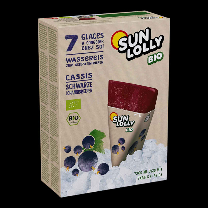Sun Lolly Wassereis Schwarze Johannisbeeren Bio 7er