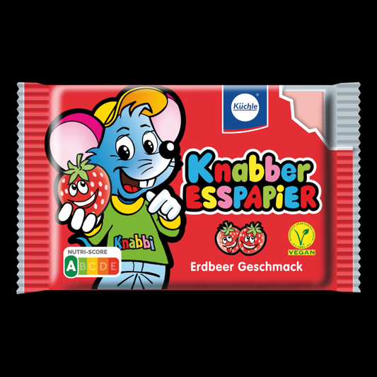 Küchle Knabber-Esspapier Erdbeer Geschmack 25g
