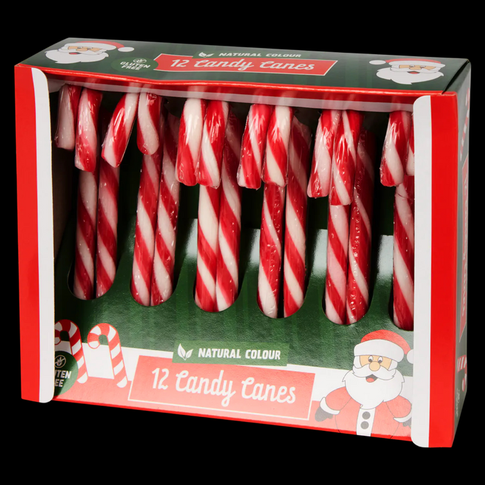 Candy Canes Zuckerstangen 12cm rot-weiss 12er