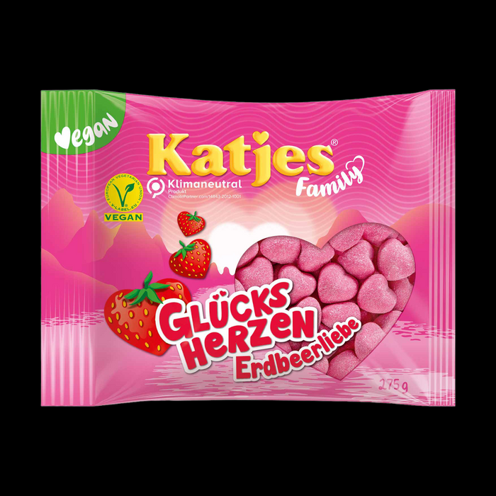 Katjes Family Glücksherzen Erdbeerliebe 250g