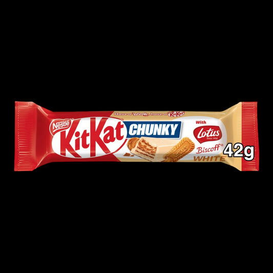 KitKat Chunky Lotus Biscoff White 42g MHD:11.23