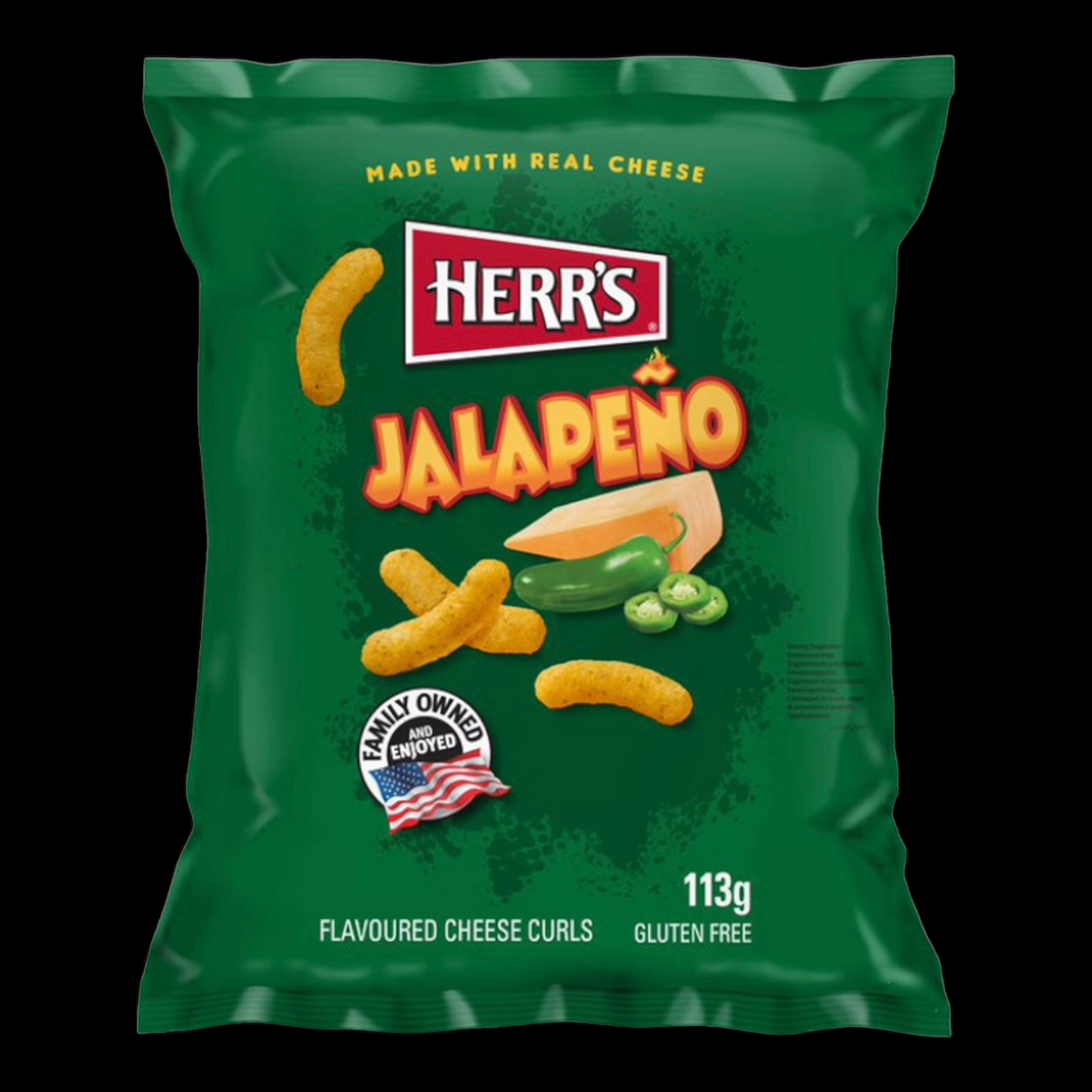 Herr's Jalapeño Cheese Curls 113g