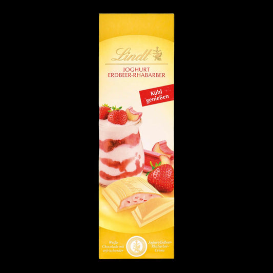Lindt Joghurt Erdbeer-Rhabarber Weisse Schokolade Tafel 100g
